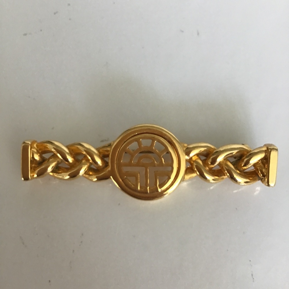 Louis Feraud vintage 90’s gold tone logo brooch